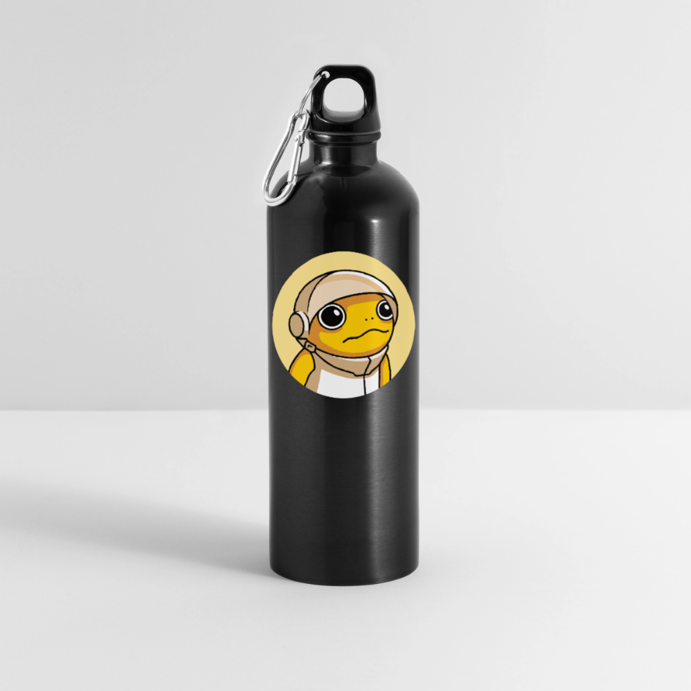 Turbo Logo (Original) - Trinkflasche mit Karabiner 750 ml - Schwarz