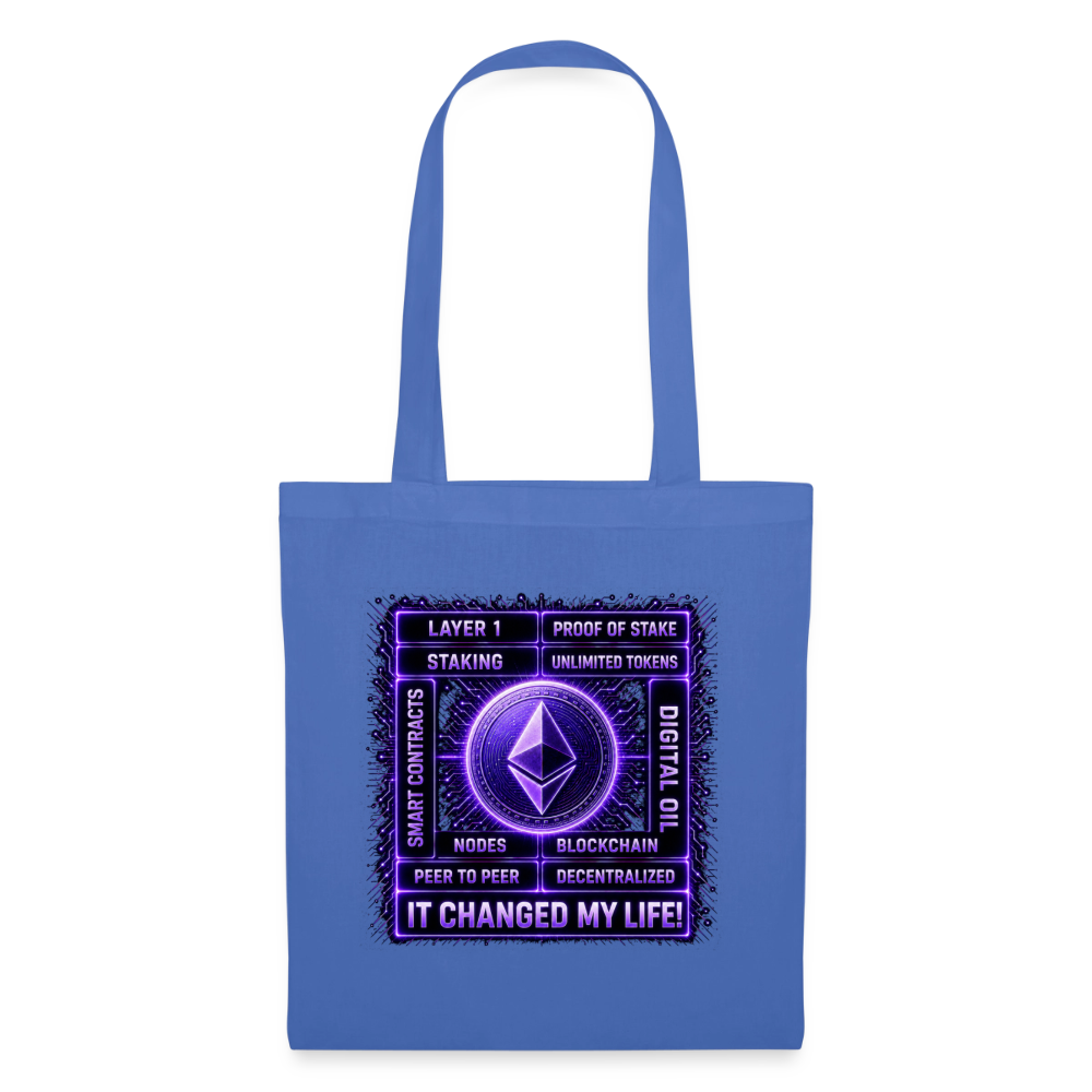 Ethereum Changed Life (Fan-Art) - Stofftasche - Hellblau