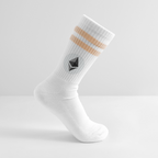 Ethereum Logo (Original) - Tennissocken - Weiß/Pfirsich