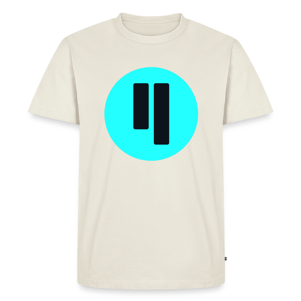 Qubic Logo (Original) - Herren T-Shirt Premium - Naturweiß