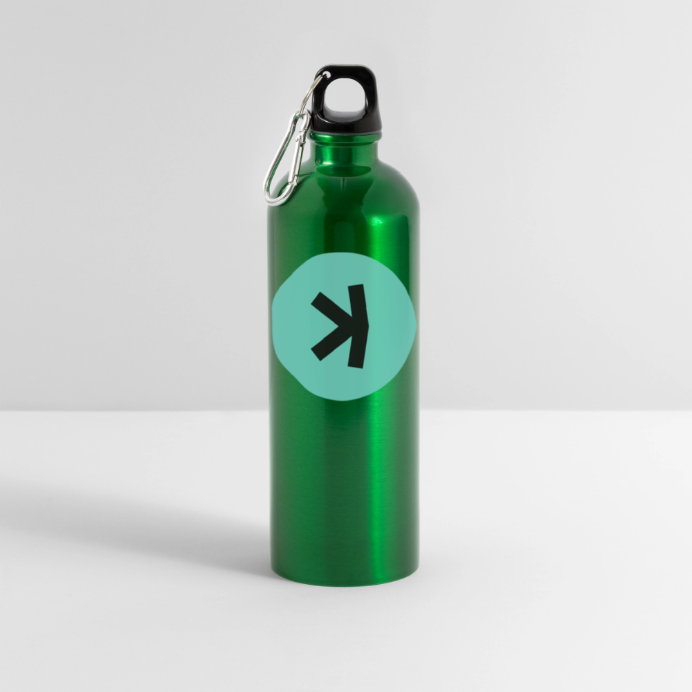 Kaspa Logo dunkel (Original) - Trinkflasche mit Karabiner 750 ml - Kelly Green
