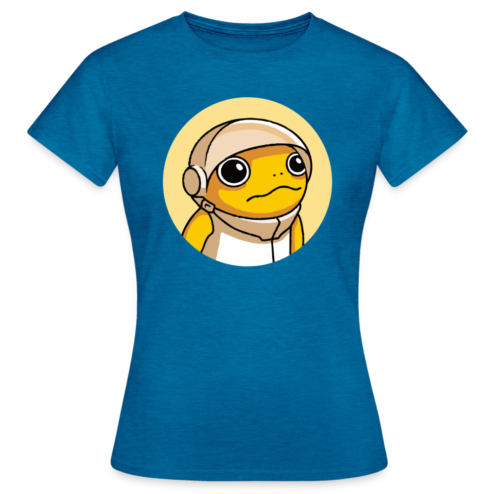 Turbo Logo (Original) - Damen T-Shirt - Antikblaues Saphir meliert