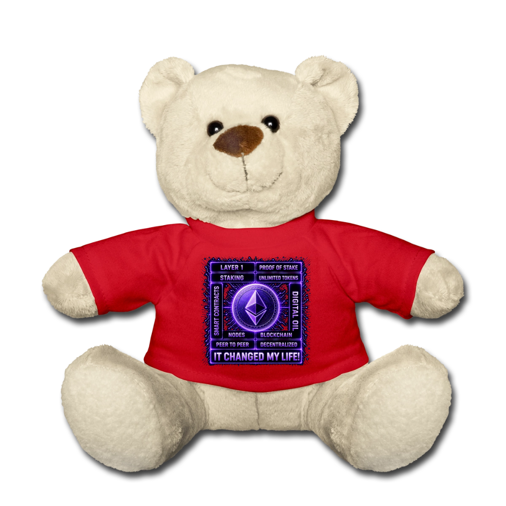 Ethereum Changed Life (Fan-Art) - Teddybär - Rot