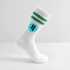 Qubic Logo (Original) - Tennissocken Premium - Weiß/Grün