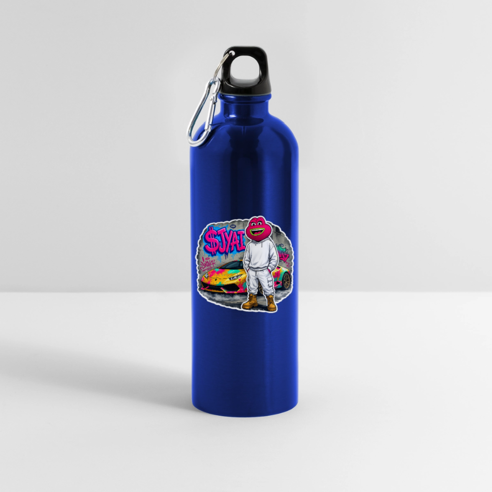 Jerry Streetart (Fan-Art) - Trinkflasche mit Karabiner 750 ml - Königsblau