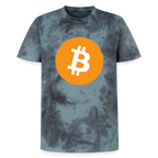 Bitcoin Logo (Original) - Unisex T-Shirt Premium Tie Dye - Schwarz/Blau