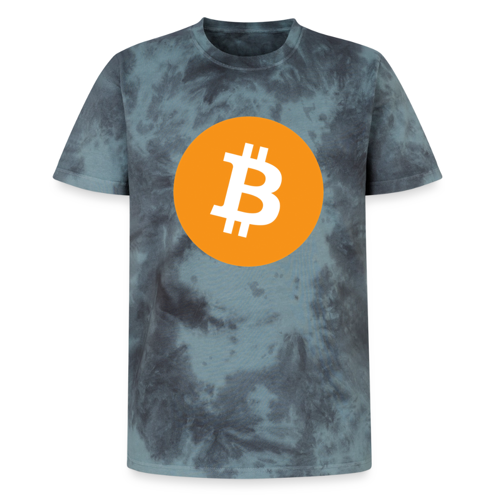 Bitcoin Logo (Original) - Unisex T-Shirt Premium Tie Dye - Schwarz/Blau