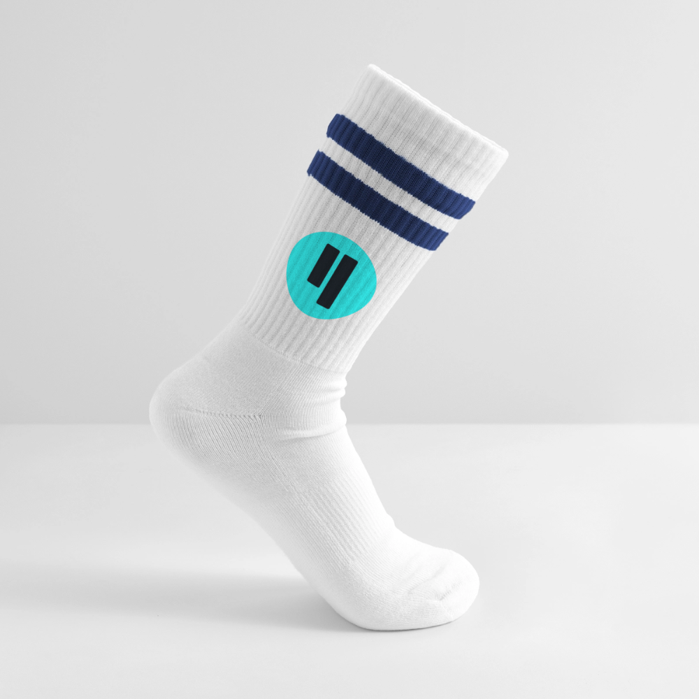 Qubic Logo (Original) - Tennissocken Premium - Weiß/Navy