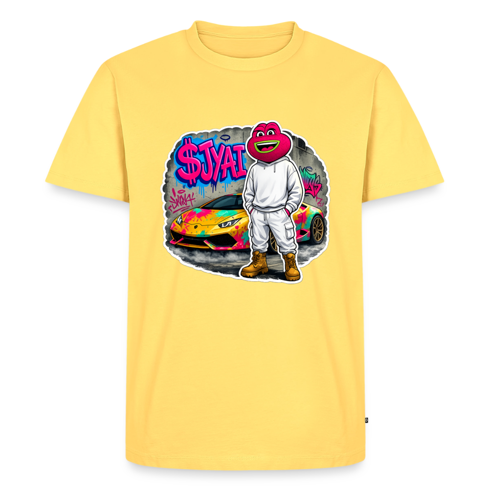 Jerry Streetart (Fan-Art) - Herren T-Shirt Premium - Pastellgelb