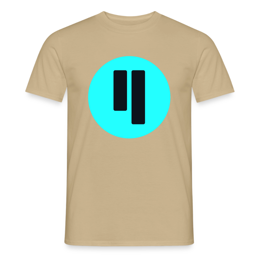 Qubic Logo (Original) - Herren T-Shirt - Sandbeige