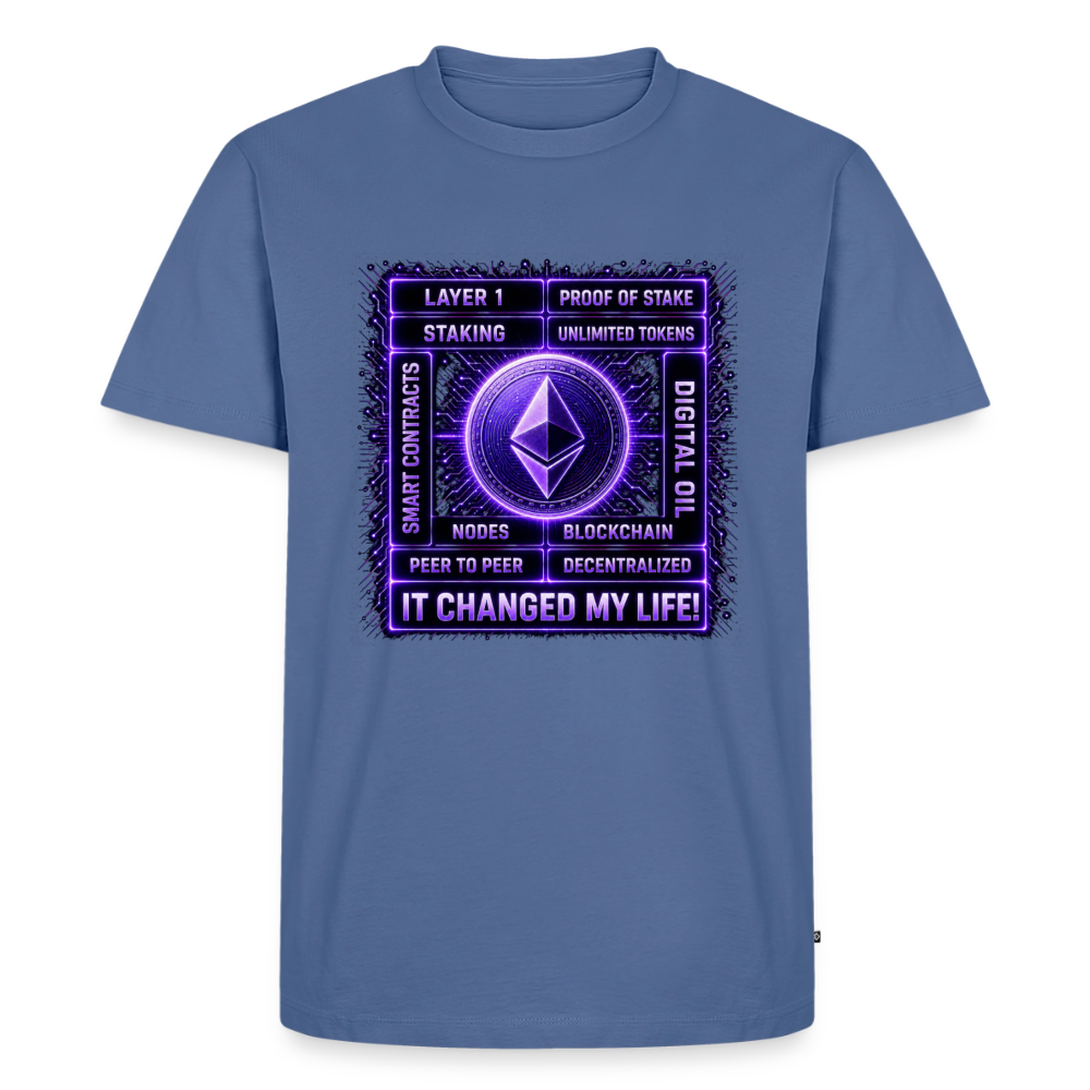 Ethereum Changed Life (Fan-Art) - Herren T-Shirt Premium - Taubenblau