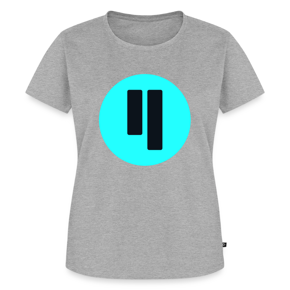 Qubic Logo (Original) - Damen T-Shirt Premium - Grau meliert