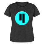 Qubic Logo (Original) - Damen T-Shirt Premium - Anthrazit meliert