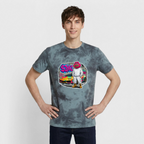 Jerry Streetart (Fan-Art) - Unisex T-Shirt Premium Tie Dye - Schwarz/Blau