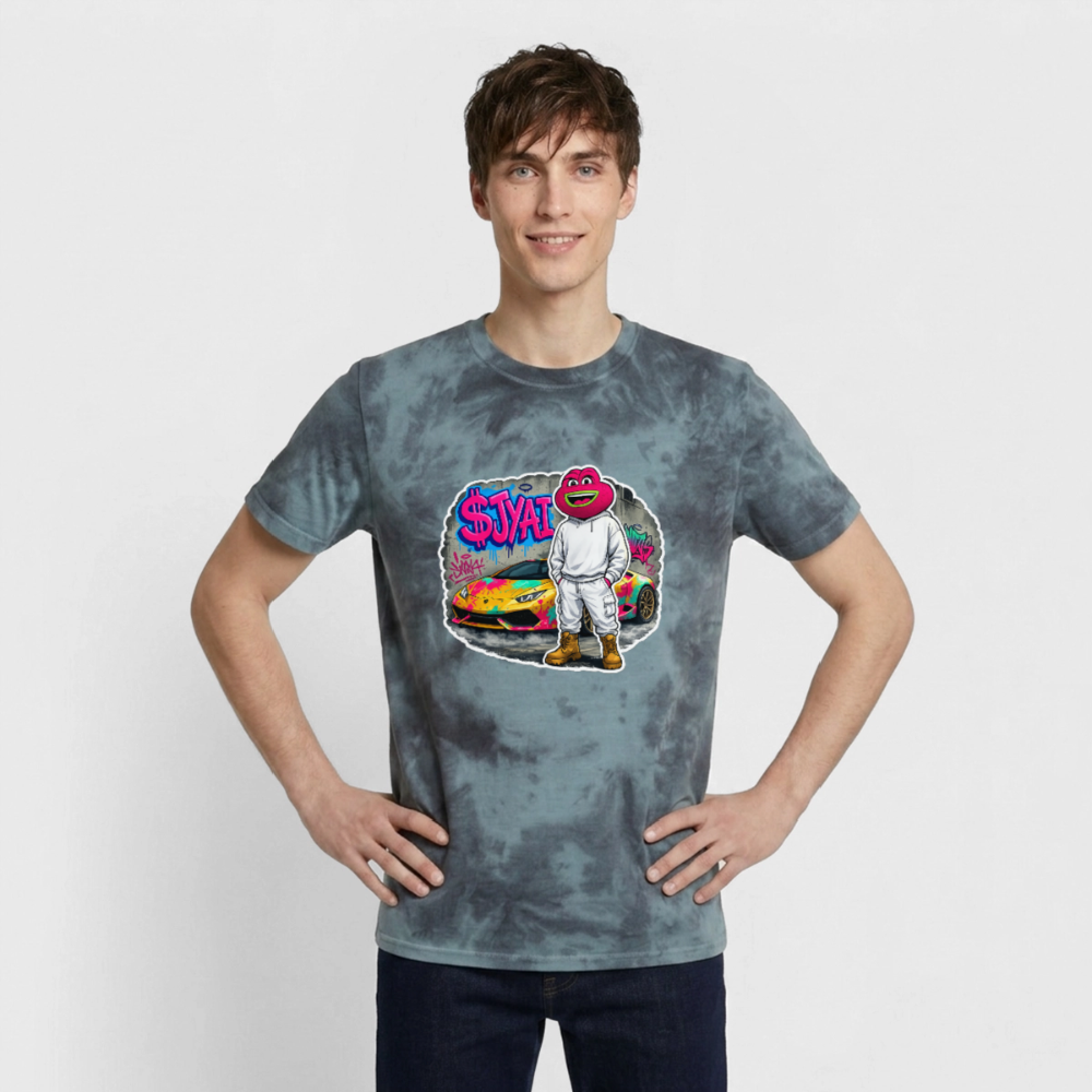 Jerry Streetart (Fan-Art) - Unisex T-Shirt Premium Tie Dye - Schwarz/Blau