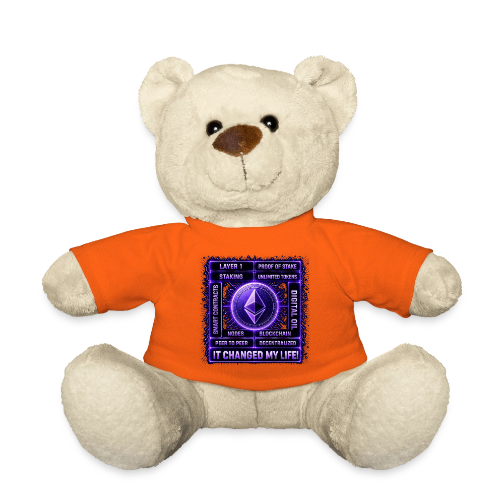 Ethereum Changed Life (Fan-Art) - Teddybär - Goldorange