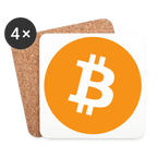 Bitcoin Logo (Original) - Untersetzer (4er-Set) - Weiß