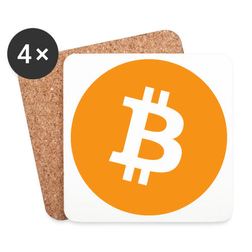 Bitcoin Logo (Original) - Untersetzer (4er-Set) - Weiß