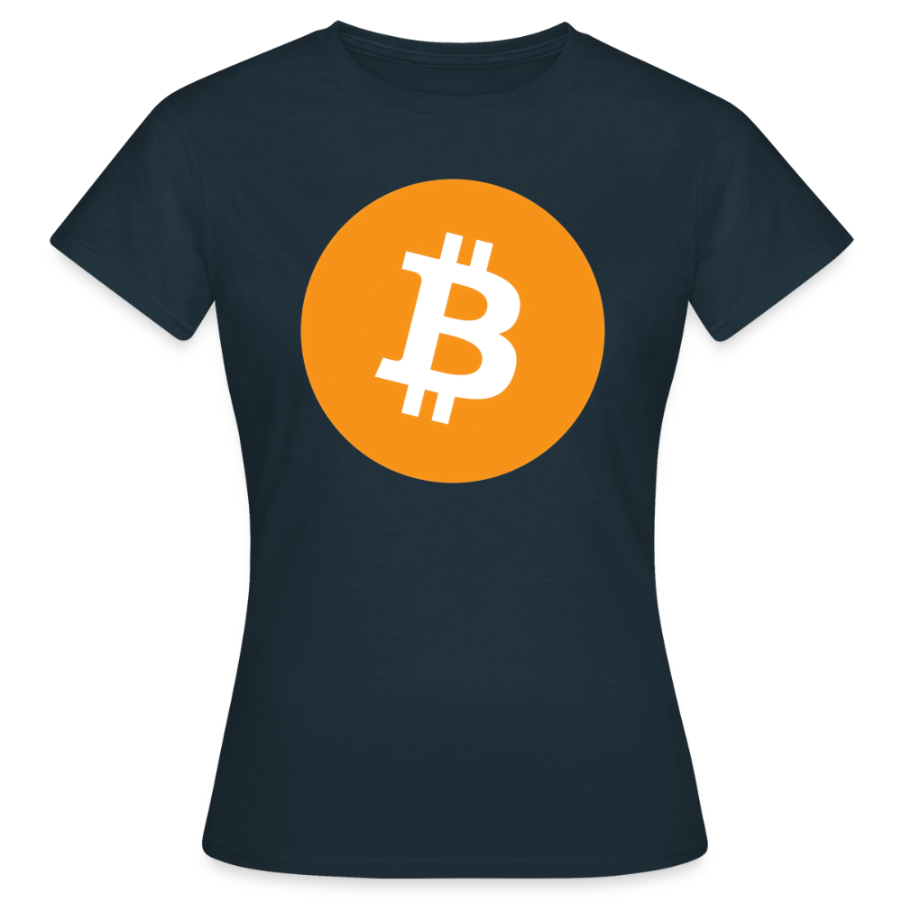 Bitcoin Logo (Original) - Damen T-Shirt - Navy