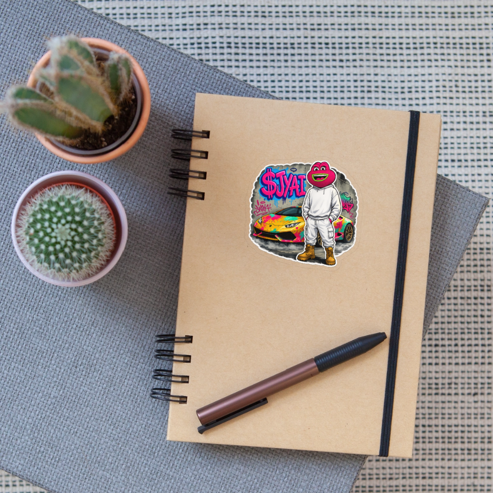 Jerry Streetart (Fan-Art) - Sticker 10 x 10 cm - Transparent glänzend