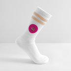 Jerry The Turtle Logo (Remix-Design) - Tennissocken Premium - Weiß/Pfirsich