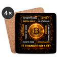 Bitcoin Changed Life (Fan-Art) - Untersetzer (4er-Set) - Weiß