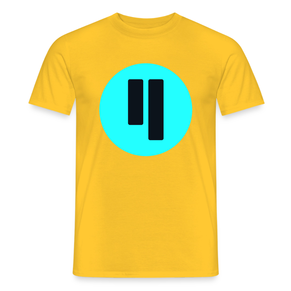 Qubic Logo (Original) - Herren T-Shirt - Gelb