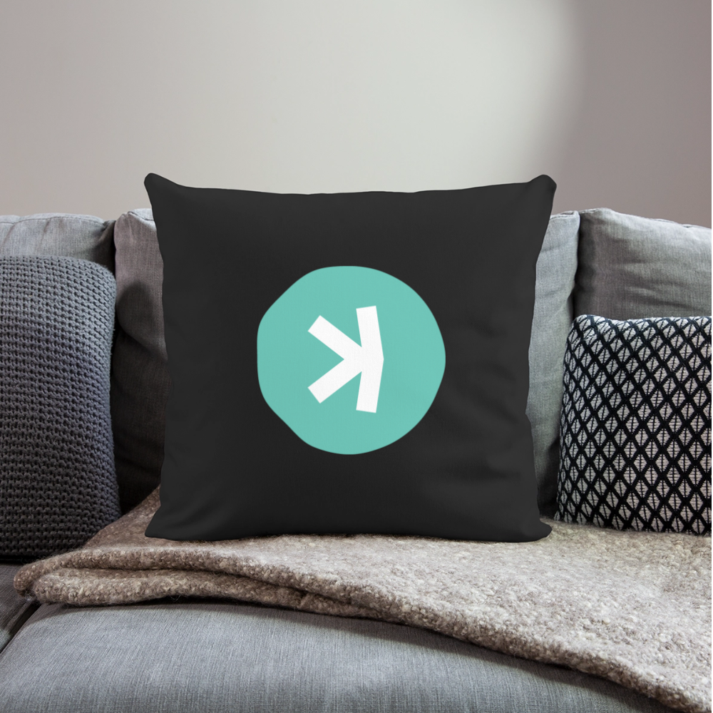 Kaspa Logo hell (Original) - Polster 44 x 44 cm - Schwarz