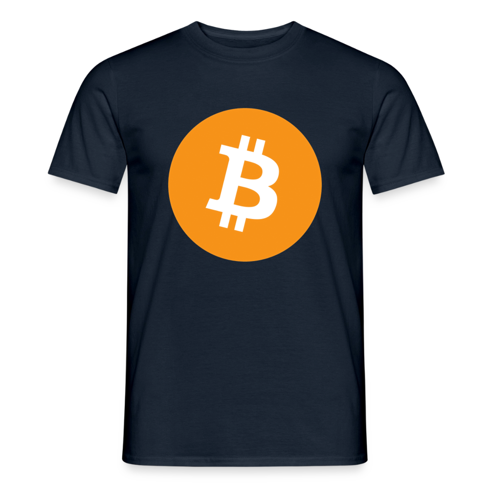 Bitcoin Logo (Original) - Herren T-Shirt - Navy