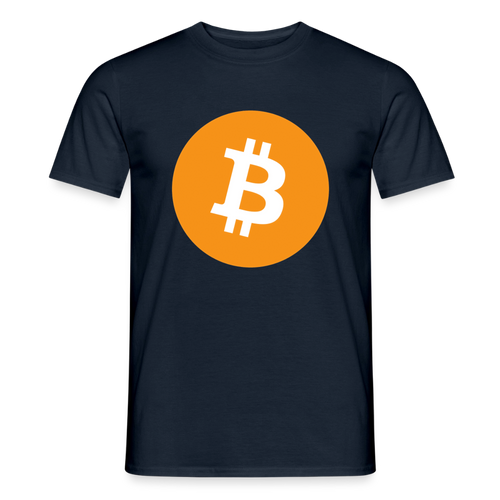 Bitcoin Logo (Original) - Herren T-Shirt - Navy