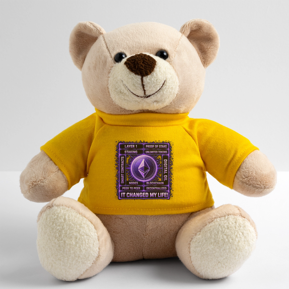 Ethereum Changed Life (Fan-Art) - Teddybär - Sonnengelb