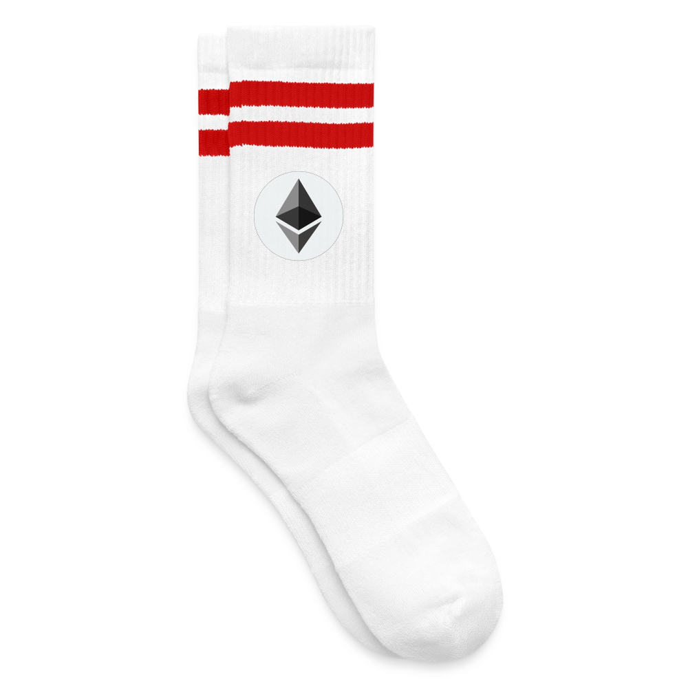 Ethereum Logo (Original) - Tennissocken - Weiß/Rot