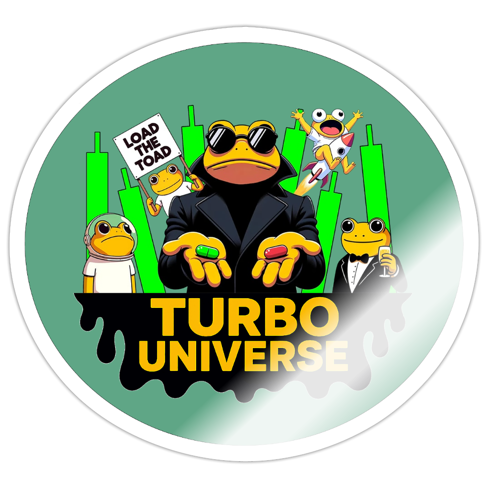 Turbo Universe (Fan-Art) - Sticker 10 x 10 cm - Weiß glänzend