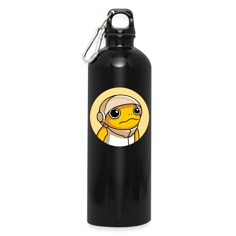 Turbo Logo (Original) - Trinkflasche mit Karabiner 750 ml - Schwarz