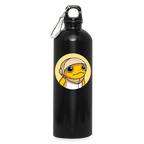Turbo Logo (Original) - Trinkflasche mit Karabiner 750 ml - Schwarz