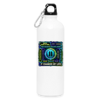 Qubic Changed Life (Fan-Art) - Trinkflasche mit Karabiner 750 ml - Weiß
