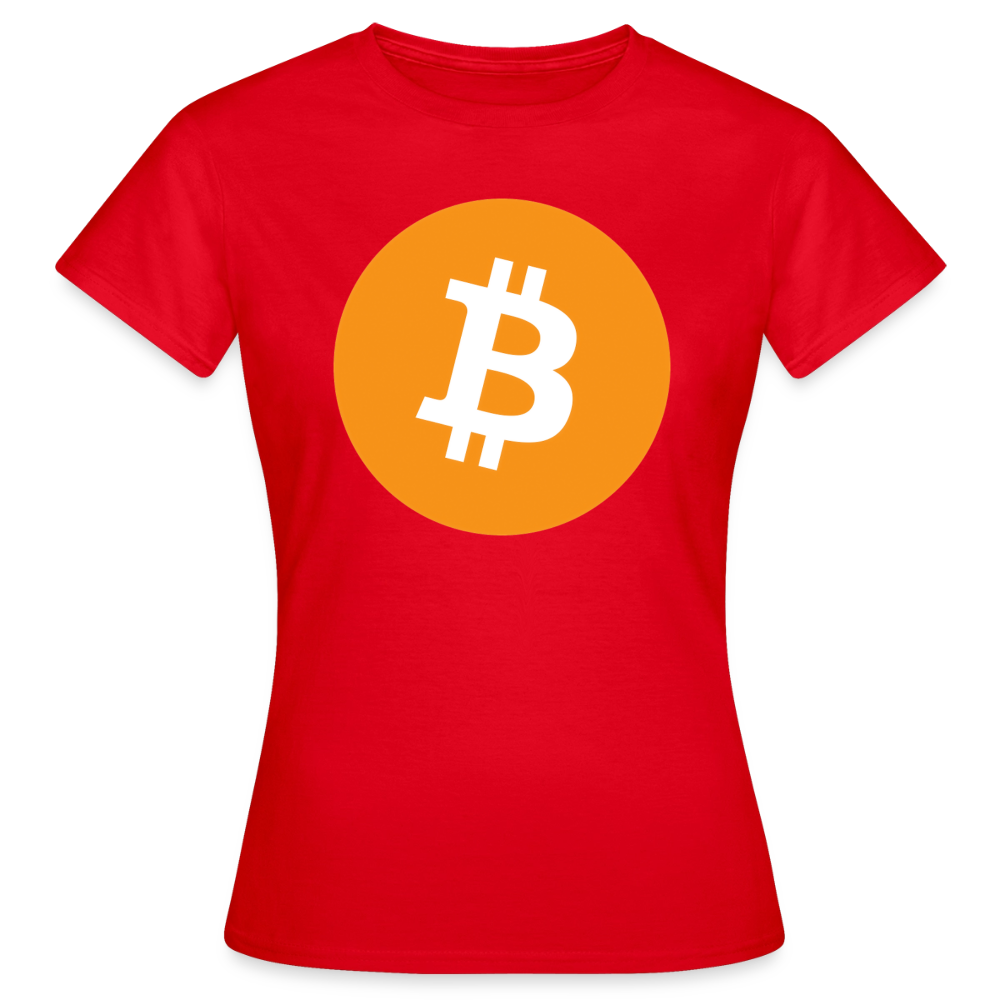 Bitcoin Logo (Original) - Damen T-Shirt - Rot