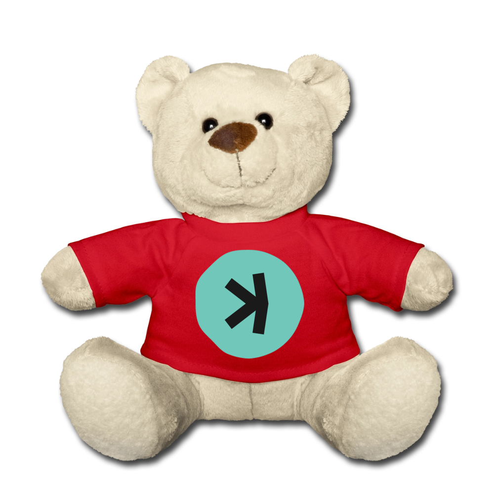Kaspa Logo dunkel (Original) - Teddybär - Rot