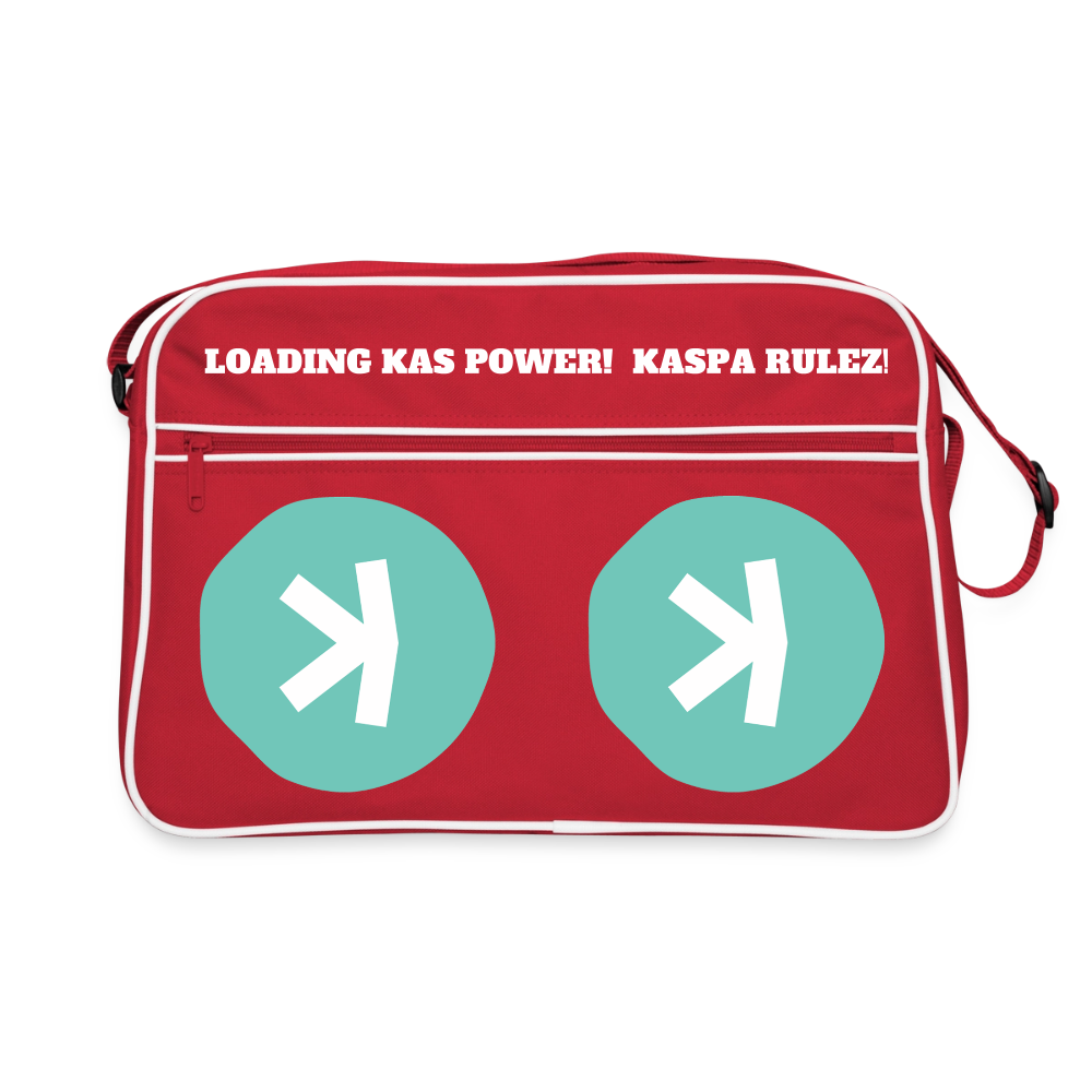 Kaspa Rulez hell (Original) - Retro Tasche - Rot/Weiß
