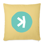 Kaspa Logo hell (Original) - Polster 44 x 44 cm - Hellgelb
