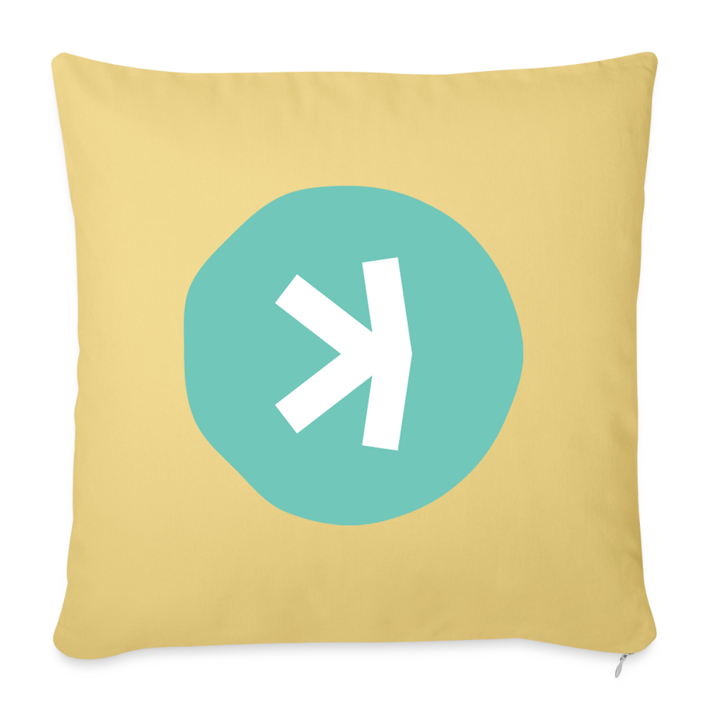 Kaspa Logo hell (Original) - Polster 44 x 44 cm - Hellgelb