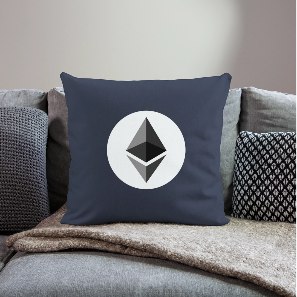 Ethereum Logo (Original) - Polster 44 x 44 cm - Navy
