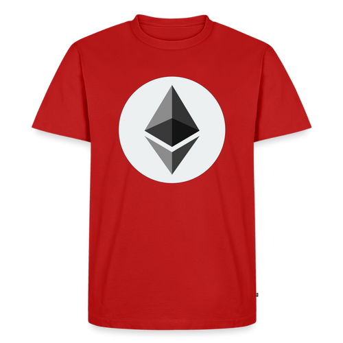 Ethereum Logo (Original) - Herren T-Shirt Premium - Rot