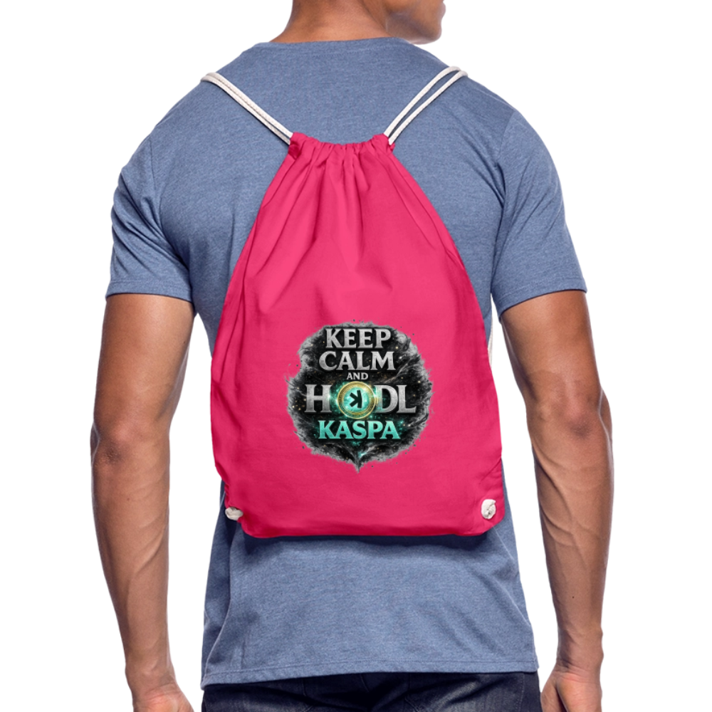Keep Calm and Hodl Kaspa (Fan-Art) - Turnbeutel - Fuchsia