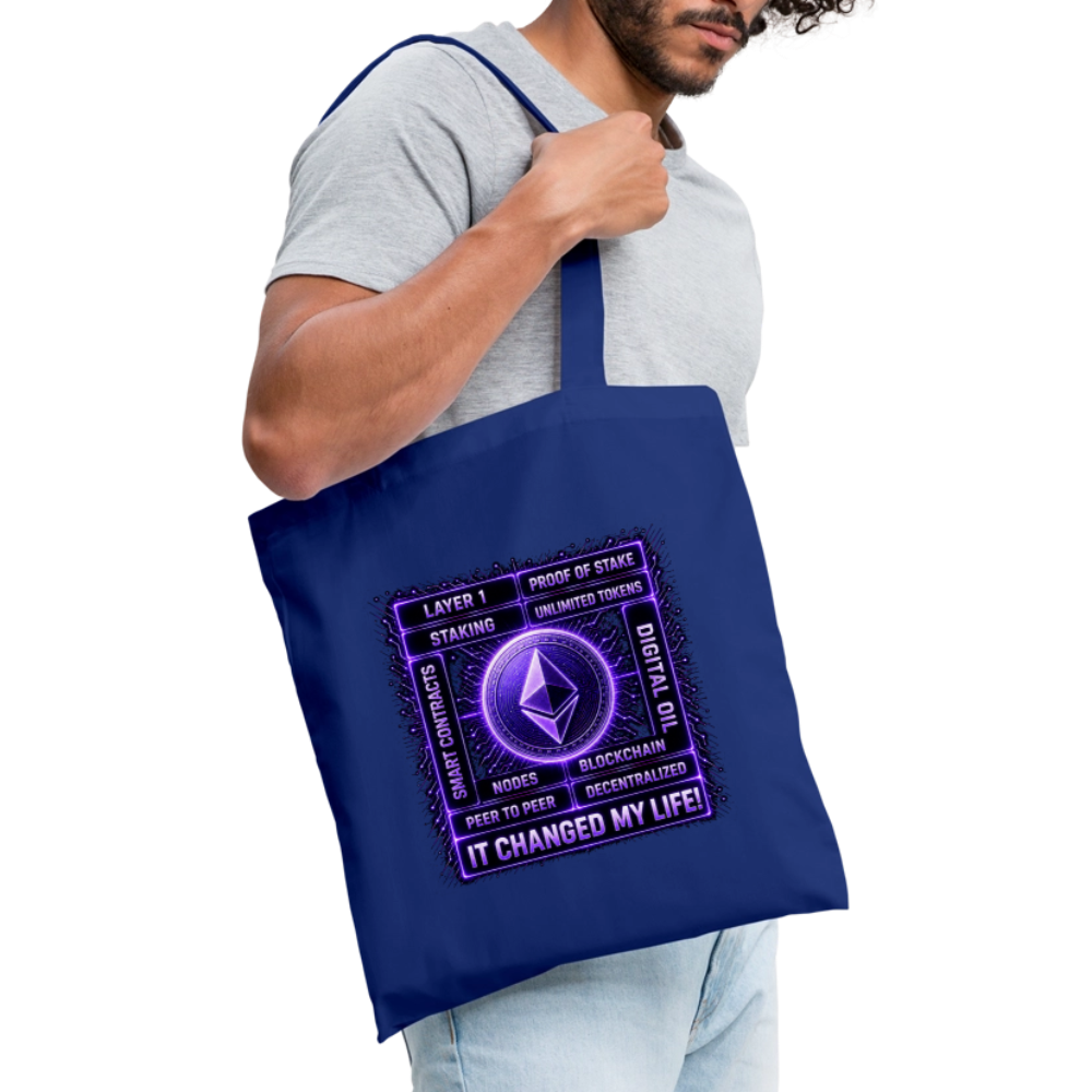 Ethereum Changed Life (Fan-Art) - Stofftasche - Royalblau