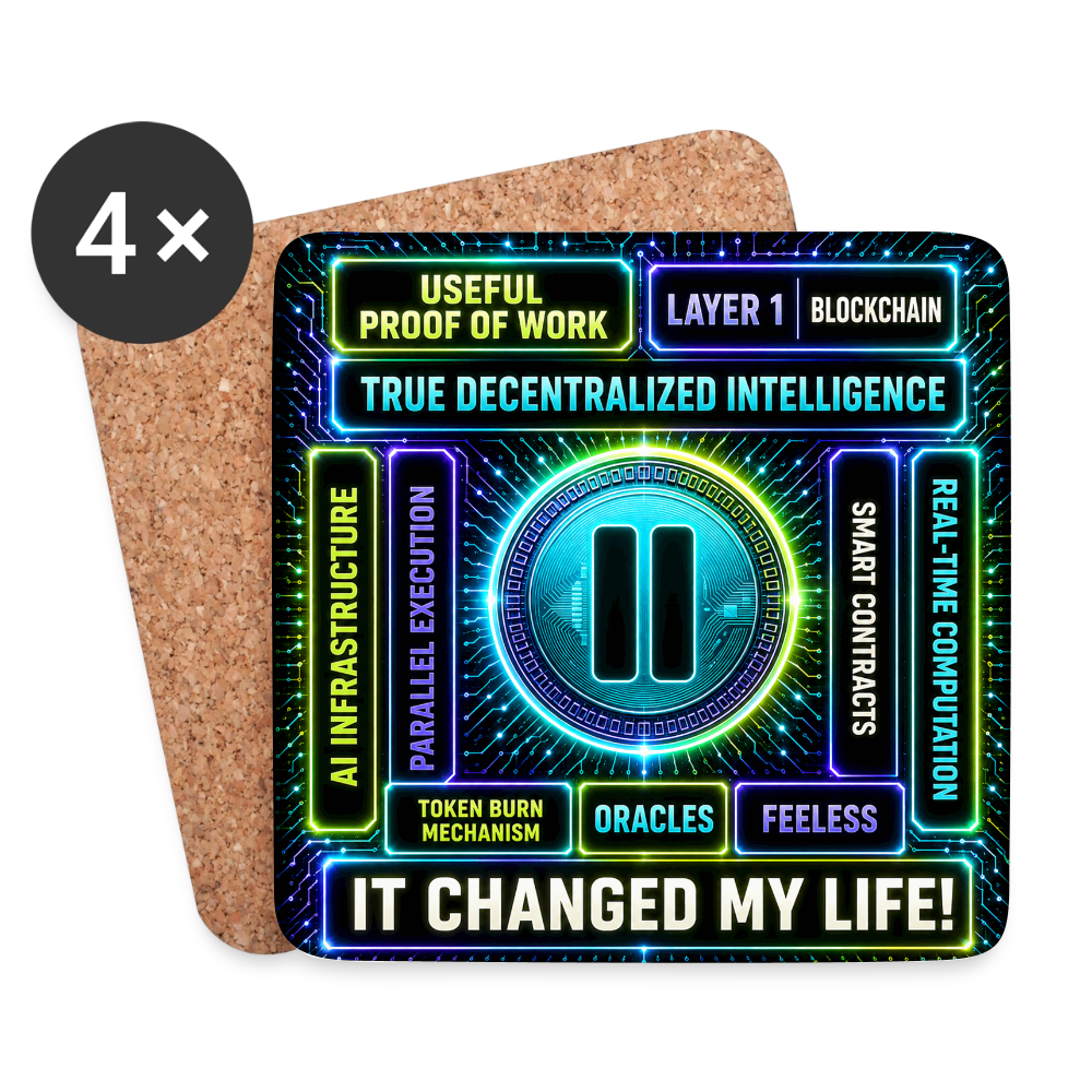 Qubic Changed Life (Fan-Art) - Untersetzer (4er-Set) - Weiß
