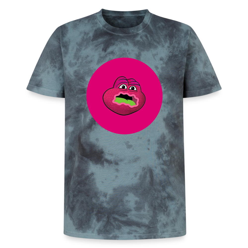 Jerry The Turtle Logo (Remix-Design) - Unisex T-Shirt Premium Tie Dye - Schwarz/Blau
