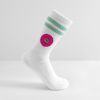 Jerry The Turtle Logo (Remix-Design) - Tennissocken Premium - Weiß/Mint