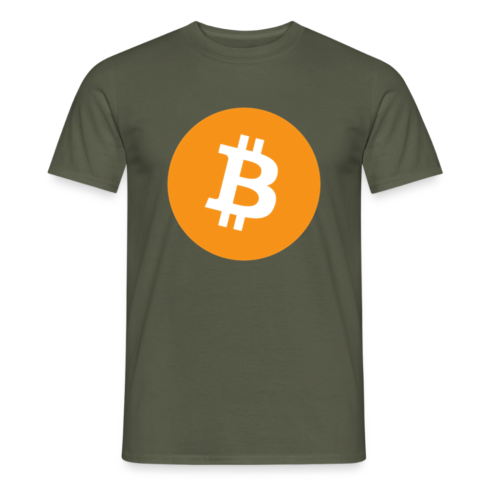 Bitcoin Logo (Original) - Herren T-Shirt - Militärgrün