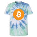 Bitcoin Logo (Original) - Unisex T-Shirt Premium Tie Dye - Spiralblau